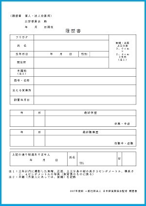 書式は決まっていません。法令で定められている内容以外は極力記載しなくてよい様にしてあります。